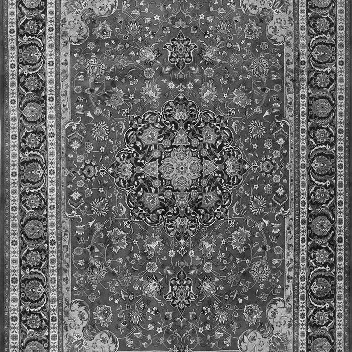 Serging Thickness of Machine Washable Medallion Gray Traditional Rug, wshtr1621gry