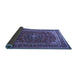 Sideview of Medallion Blue Traditional Rug, tr1621blu