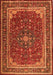 Medallion Orange Traditional Rug, tr1621org