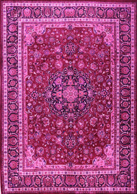 Medallion Pink Traditional Rug, tr1621pnk