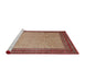 Sideview of Machine Washable Traditional Fire Brick Red Rug, wshtr1622