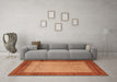 Machine Washable Persian Orange Traditional Area Rugs in a Living Room, wshtr1622org