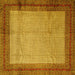 Square Persian Yellow Traditional Rug, tr1622yw