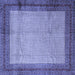 Square Persian Blue Traditional Rug, tr1622blu