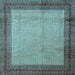 Square Persian Light Blue Traditional Rug, tr1622lblu