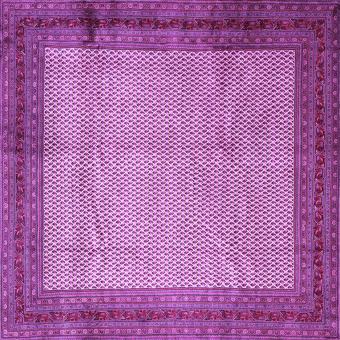 Square Persian Purple Traditional Rug, tr1622pur