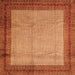 Serging Thickness of Persian Orange Traditional Rug, tr1622org