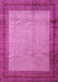 Machine Washable Persian Pink Traditional Rug, wshtr1622pnk