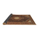 Sideview of Traditional Bronze Brown Medallion Rug, tr1623