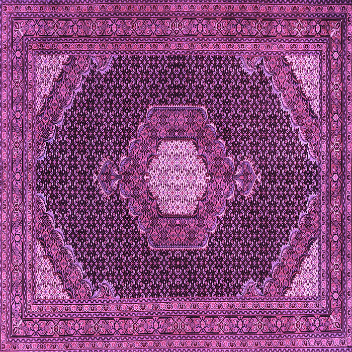 Square Medallion Purple Traditional Rug, tr1623pur