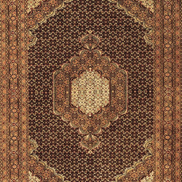 Machine Washable Medallion Brown Traditional Rug, wshtr1623brn