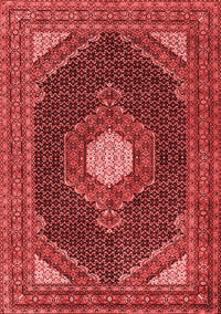 Medallion Red Traditional Rug, tr1623red