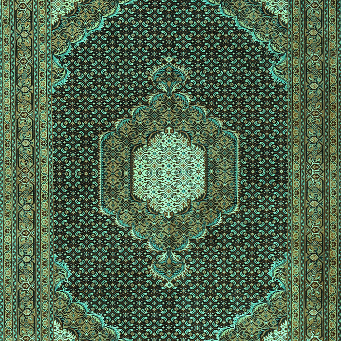 Medallion Turquoise Traditional Rug, tr1623turq