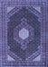 Medallion Blue Traditional Rug, tr1623blu