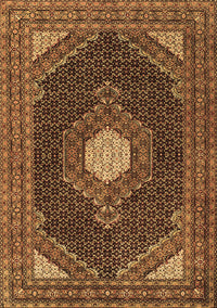 Medallion Brown Traditional Rug, tr1623brn