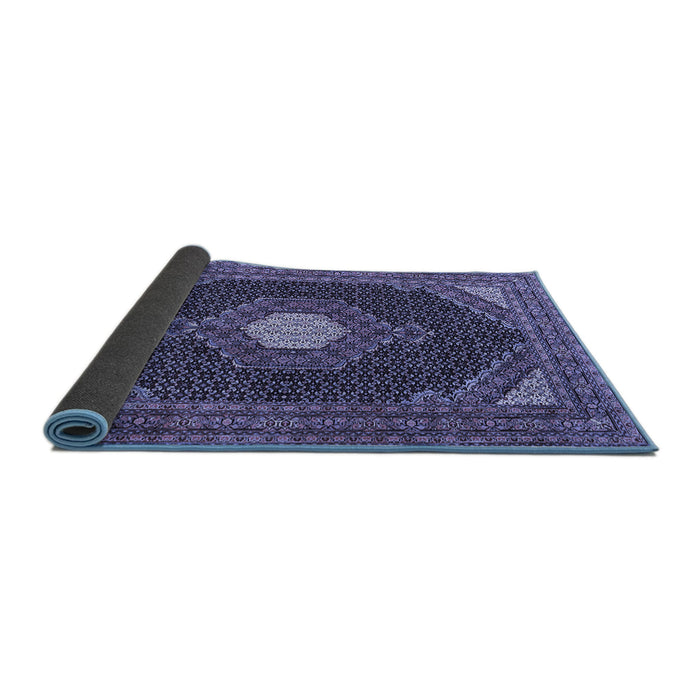 Sideview of Medallion Blue Traditional Rug, tr1623blu