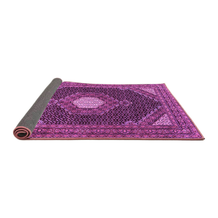 Sideview of Medallion Purple Traditional Rug, tr1623pur