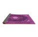 Sideview of Medallion Purple Traditional Rug, tr1623pur