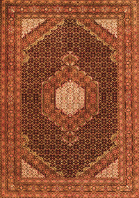 Medallion Orange Traditional Rug, tr1623org