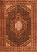 Medallion Orange Traditional Rug, tr1623org