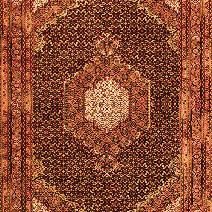 Medallion Orange Traditional Rug, tr1623org