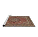 Sideview of Machine Washable Traditional Sand Brown Rug, wshtr1624