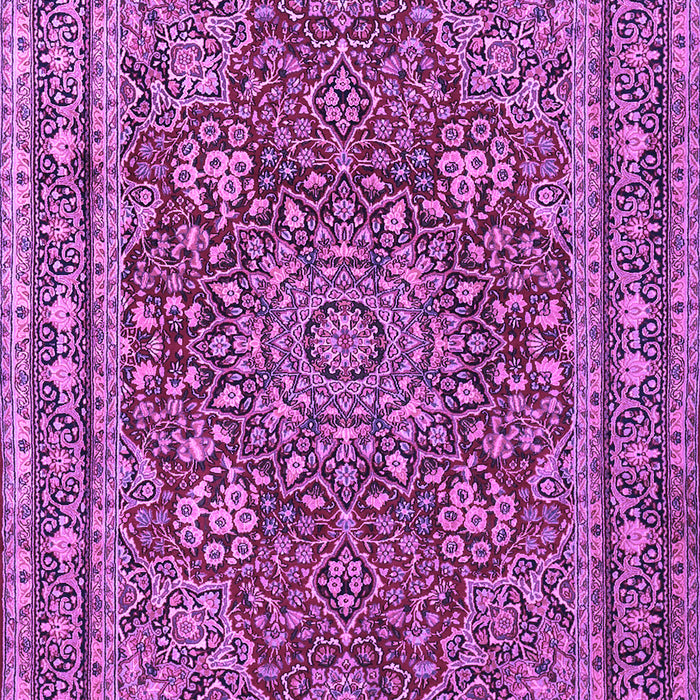 Machine Washable Medallion Purple Traditional Area Rugs, wshtr1624pur