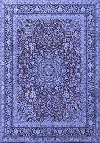 Medallion Blue Traditional Rug, tr1624blu