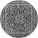 Square Medallion Gray Traditional Rug, tr1624gry