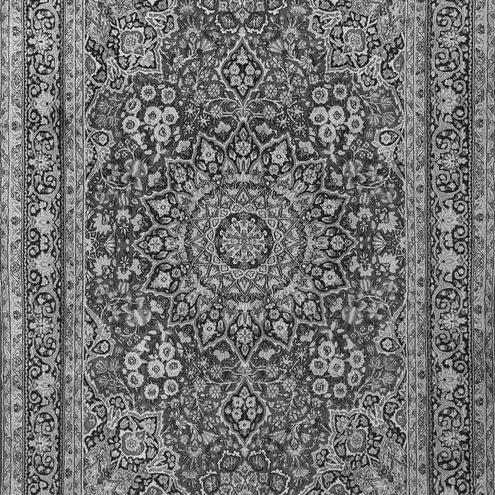 Serging Thickness of Machine Washable Medallion Gray Traditional Rug, wshtr1624gry