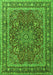 Serging Thickness of Machine Washable Medallion Green Traditional Area Rugs, wshtr1624grn