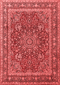 Medallion Red Traditional Rug, tr1624red