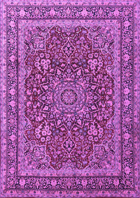 Medallion Purple Traditional Rug, tr1624pur