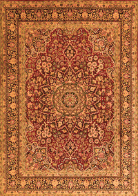 Medallion Orange Traditional Rug, tr1624org