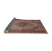 Sideview of Traditional Saffron Red Medallion Rug, tr1625