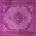 Square Medallion Pink Traditional Rug, tr1625pnk