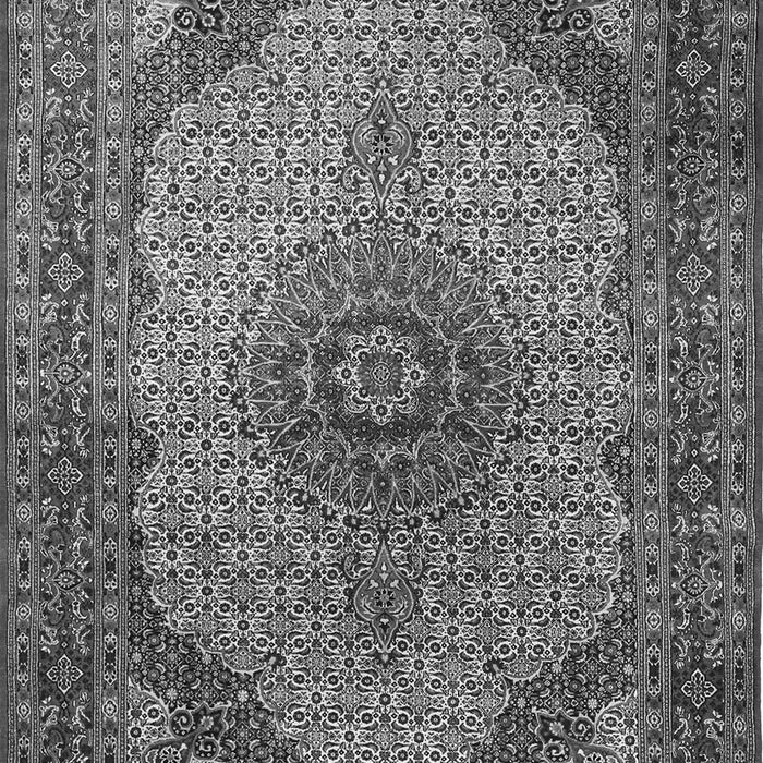 Serging Thickness of Machine Washable Medallion Gray Traditional Rug, wshtr1625gry