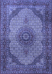 Medallion Blue Traditional Rug, tr1625blu