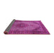 Sideview of Medallion Pink Traditional Rug, tr1625pnk