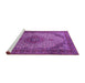 Sideview of Machine Washable Medallion Purple Traditional Area Rugs, wshtr1625pur