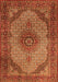 Medallion Orange Traditional Rug, tr1625org