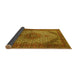 Sideview of Medallion Yellow Traditional Rug, tr1625yw