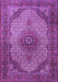 Machine Washable Medallion Purple Traditional Area Rugs, wshtr1625pur