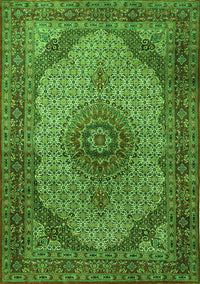 Medallion Green Traditional Rug, tr1625grn