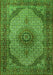 Medallion Green Traditional Rug, tr1625grn