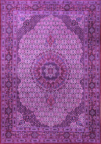 Medallion Purple Traditional Rug, tr1625pur