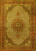 Medallion Yellow Traditional Rug, tr1625yw