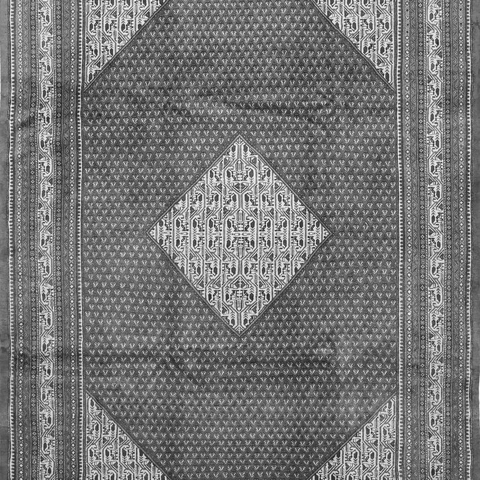 Serging Thickness of Machine Washable Medallion Gray Traditional Rug, wshtr1626gry