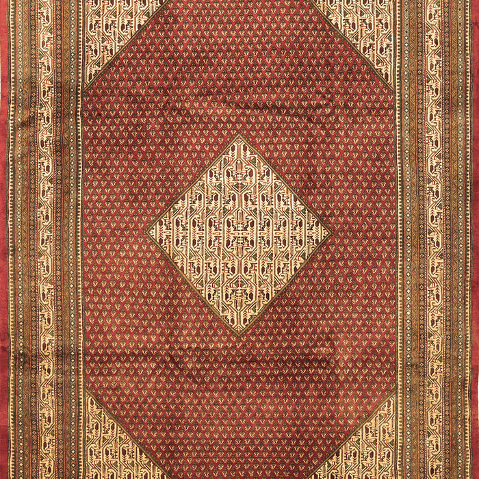 Medallion Brown Traditional Rug, tr1626brn
