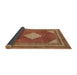 Sideview of Medallion Brown Traditional Rug, tr1626brn